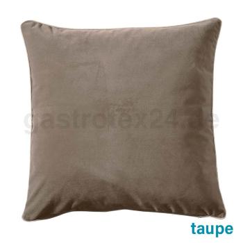 Dekokissen  Melva Velour Farbe taupe